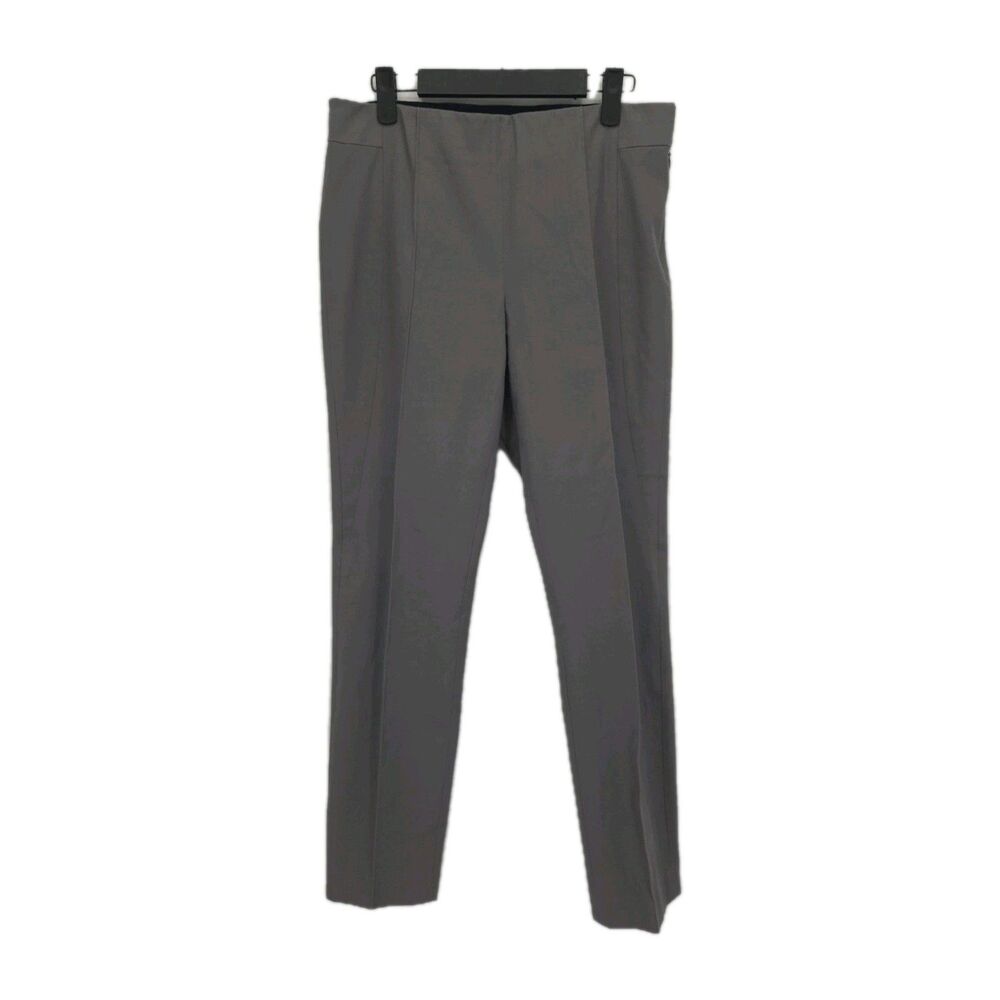 Lafayette 148 NY Womens Gramercy Ankle Pants Front Seams Shale Gray Size 6